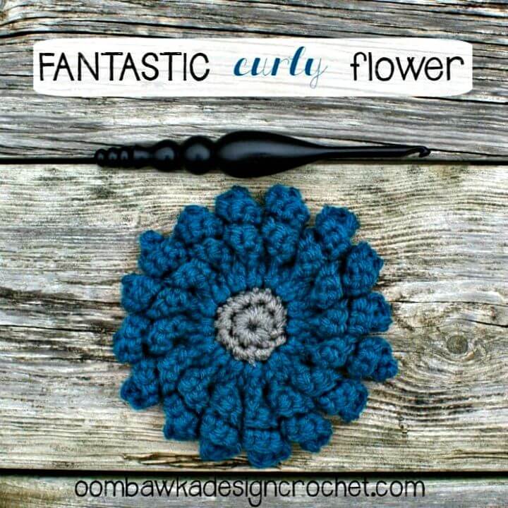 Free Crochet Fantastic Curly Flower Pattern