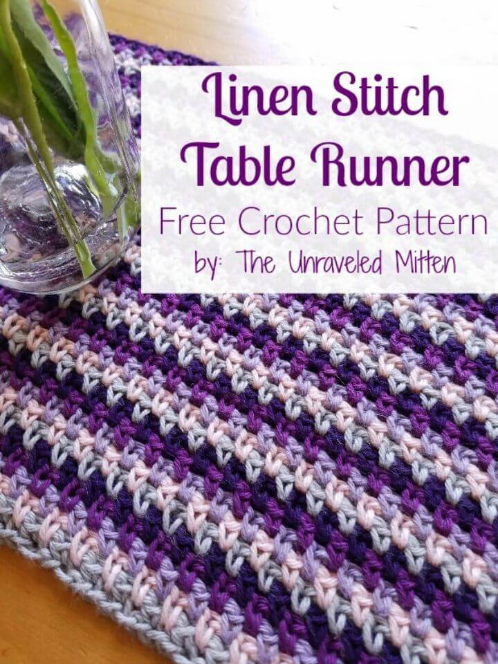 Awesome Crochet Linen Stitch Table Runner Pattern