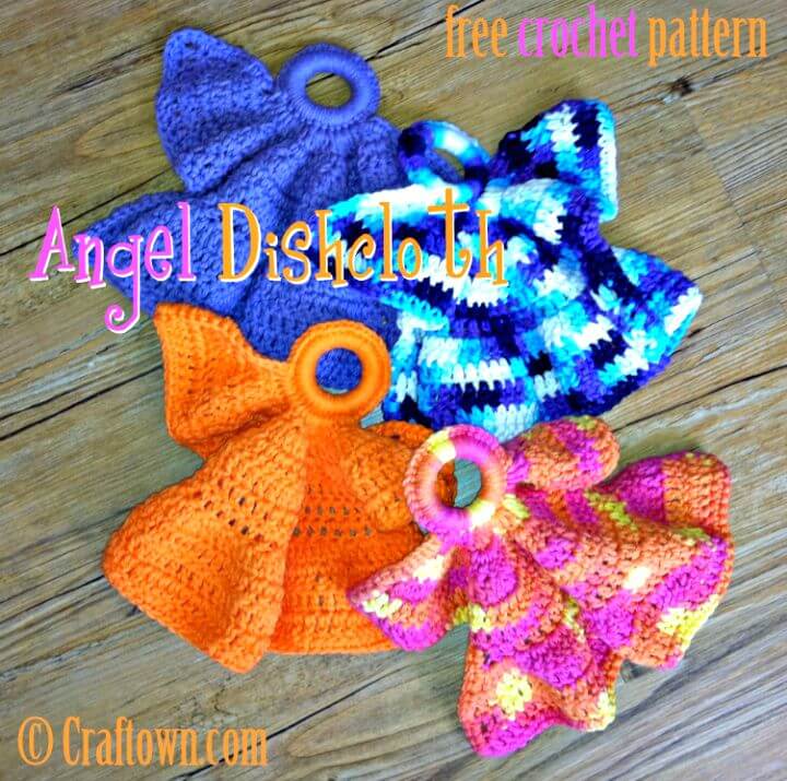 How To Crochet Angel Dishcloth