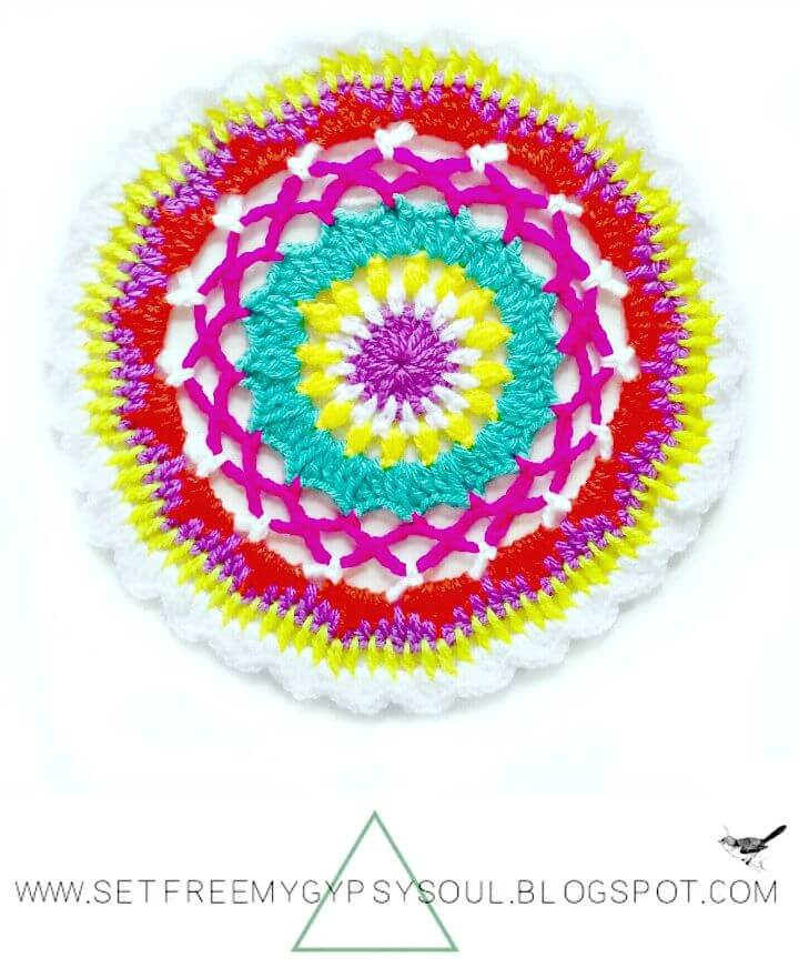 Crochet Rainbow Mae Mandala - Free Pattern