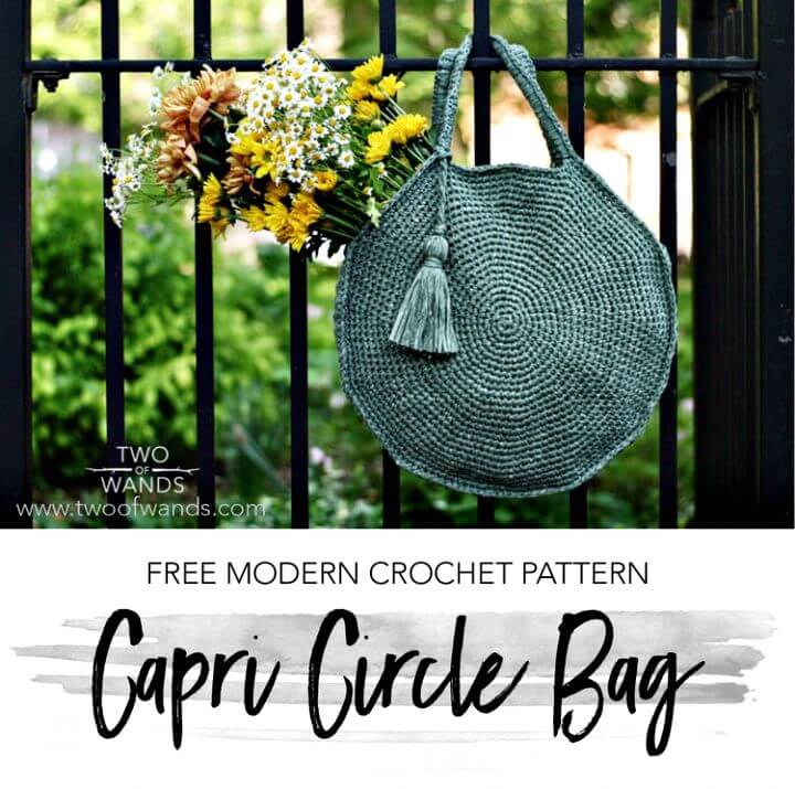 Crochet Capri Circle Bag - Free Pattern