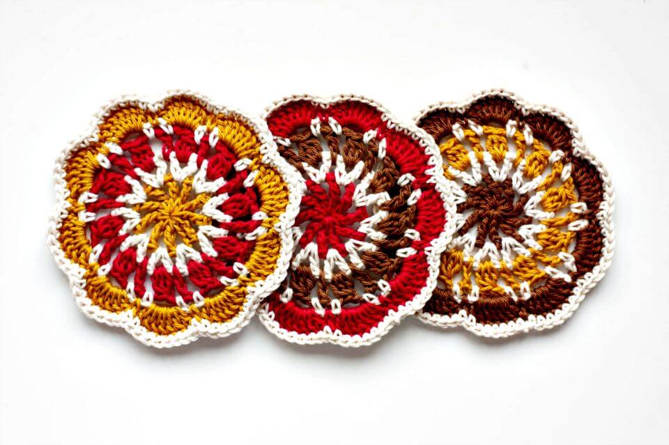 Free Crochet Cosy Coaster Pattern