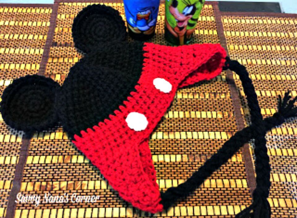 Crochet Disney Inspired Mickey Mouse Ears Hat - Free Pattern