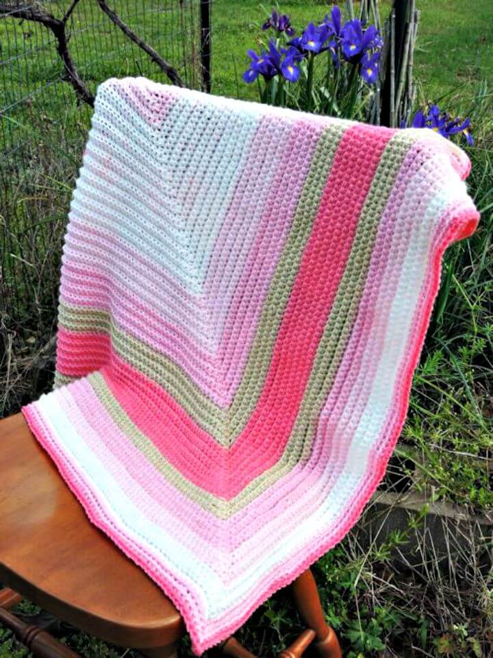Crochet Heart Baby Blanket 