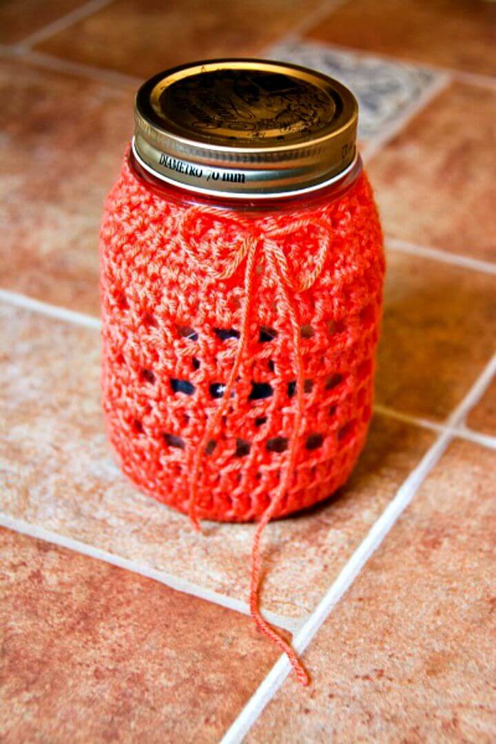Easy Crochet Mason Jar Cozy Pattern