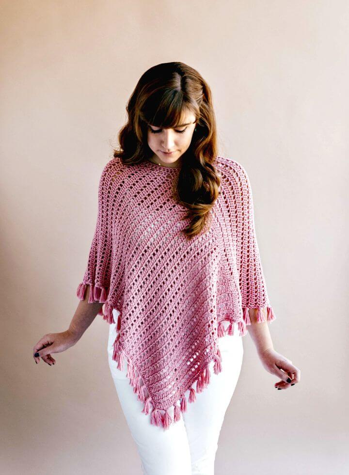 Free Crochet Ava Fringed Poncho Pattern