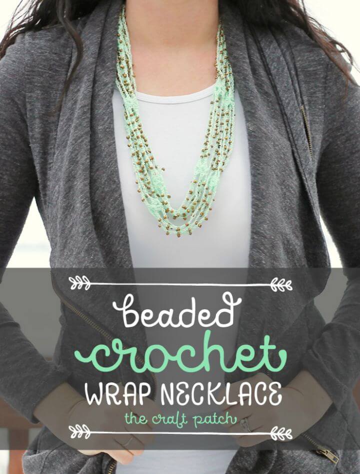 Quick Crochet Beaded Wrap Necklace Pattern