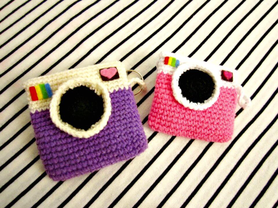 Crochet Camera Coin Purse - Free Pattern