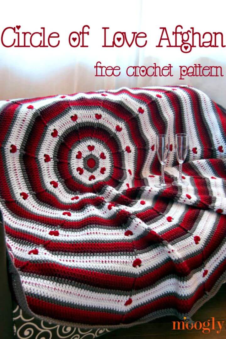 Crochet Circle Of Love Afghan Blanket - Free Pattern