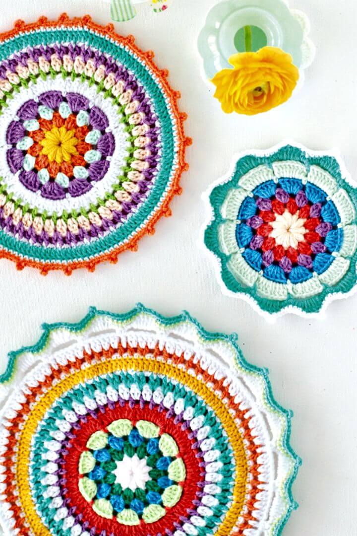 Colourful Crochet Mandala Pattern