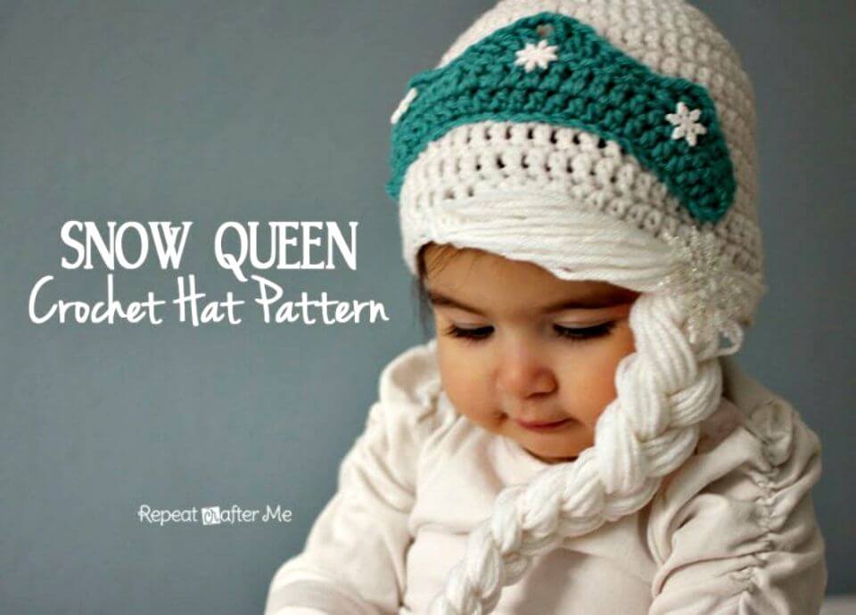 Daisy Snow Queen Hat - Free Crochet Pattern