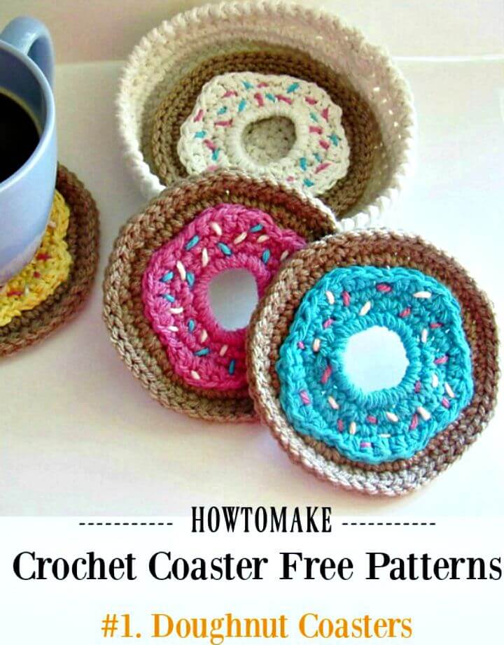 Free Crochet Doughnut Coasters Pattern