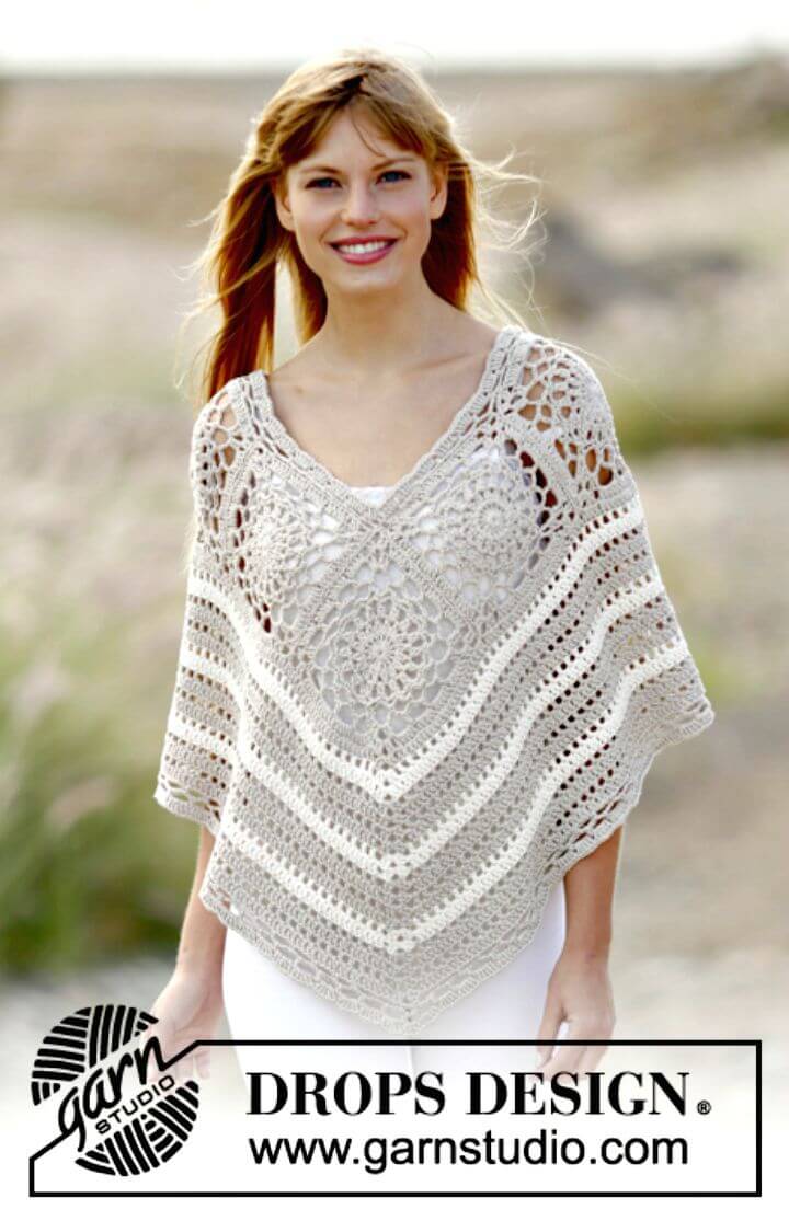 Crochet Your Own Drops Poncho - Free Pattern