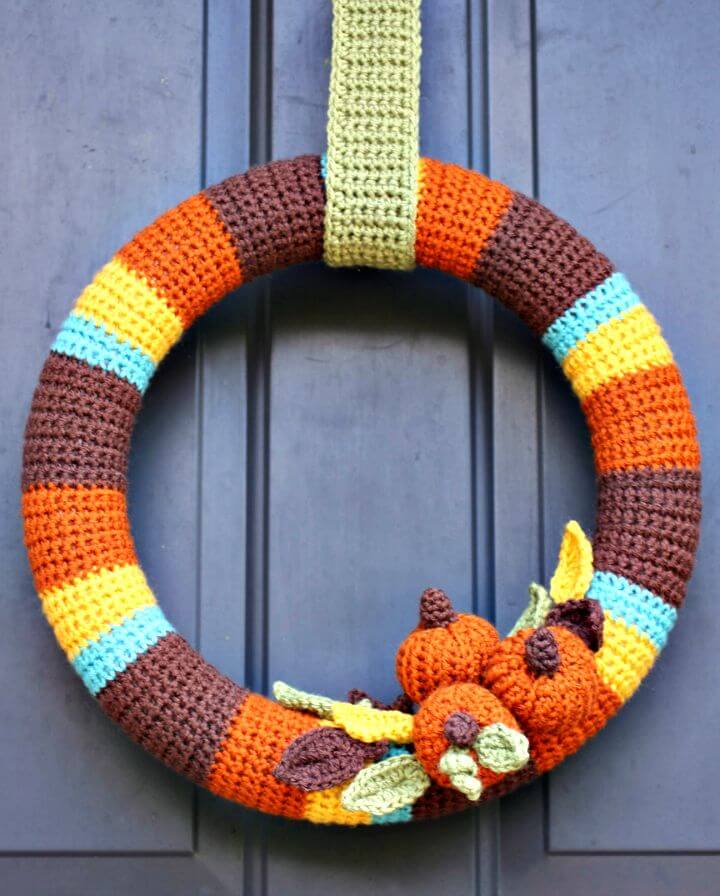 Free Crochet Fall Wreath Pattern