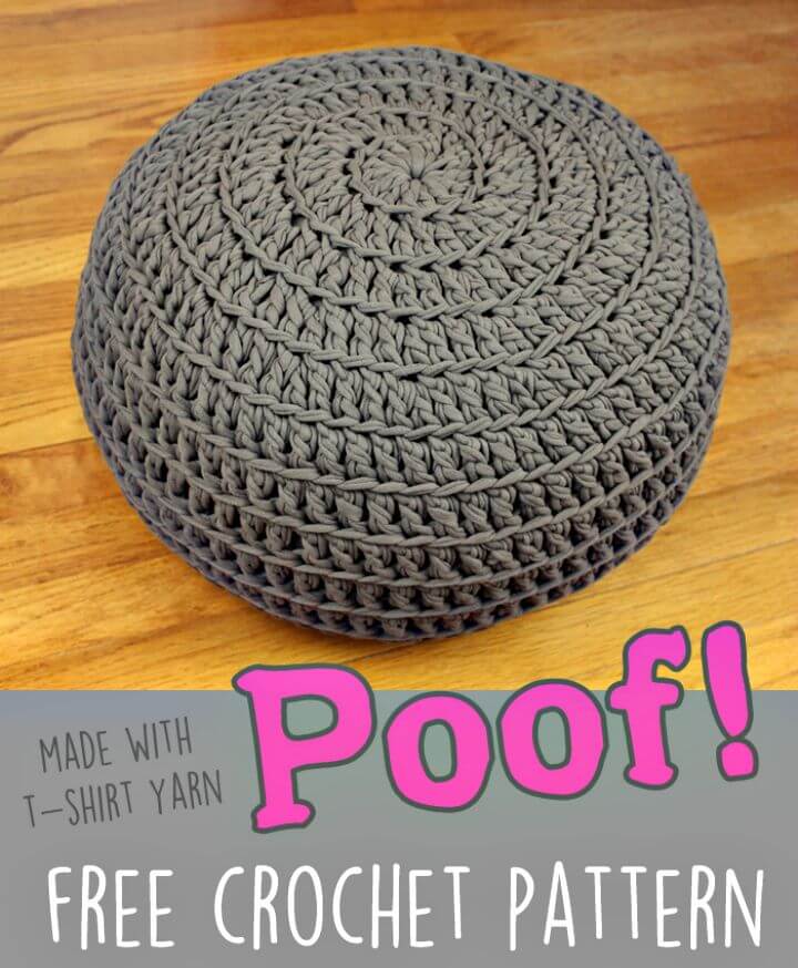 Free Crochet Floor Pillow Pouf Ottoman Pattern