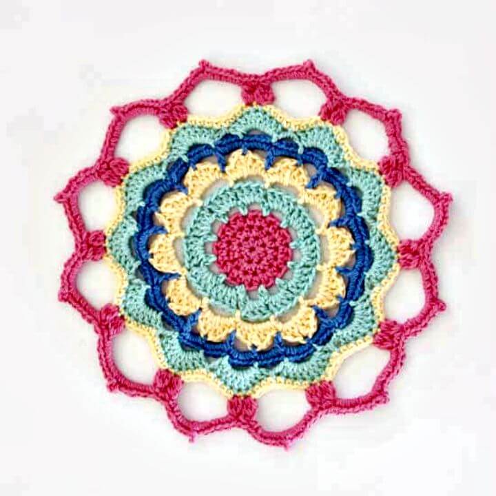 Quick Crochet Flower Power Mandala Pattern