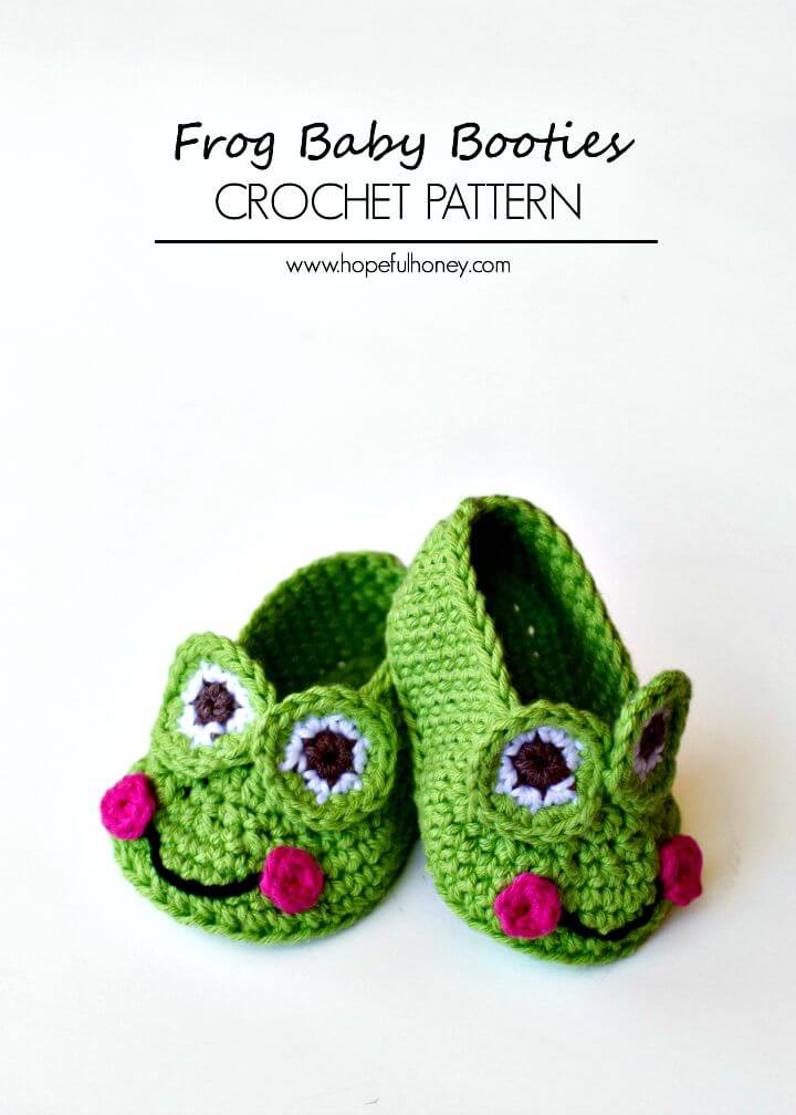Adorable Crochet Frog Baby Booties - Free Gift Pattern