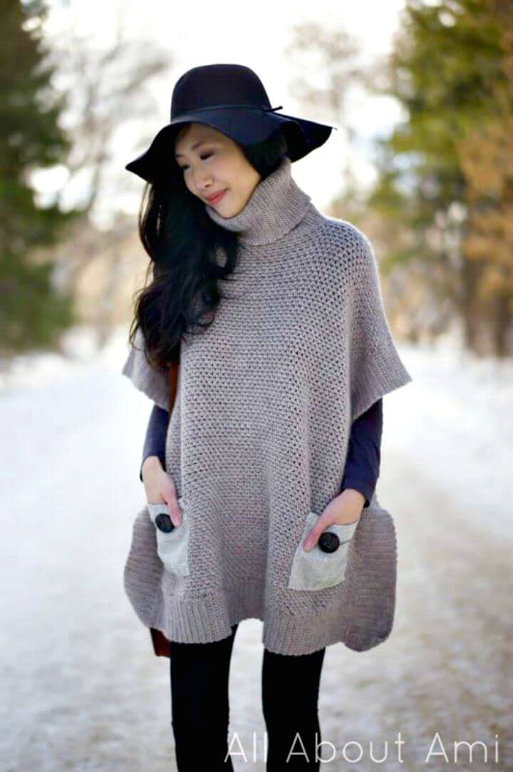 Free Crochet Granite Poncho Pattern