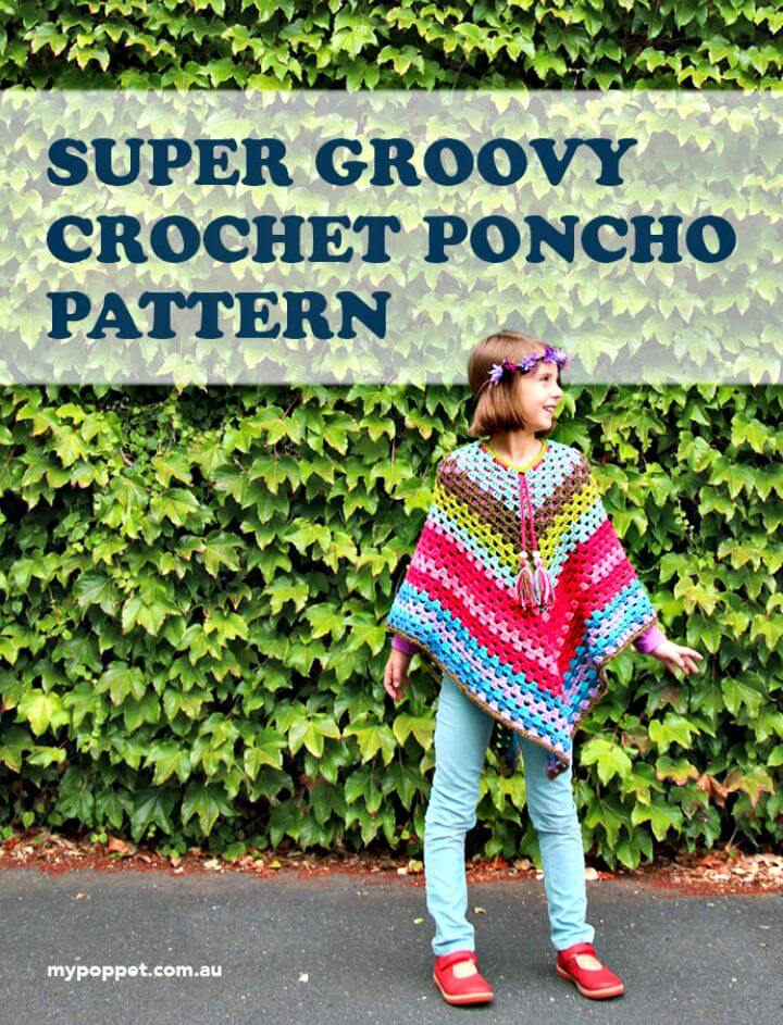 Super Groovy Crochet Groovy Poncho Pattern