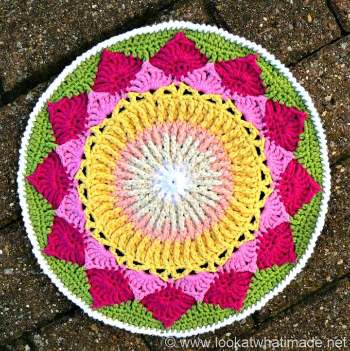 Free Crochet King Protea Mandala Pattern