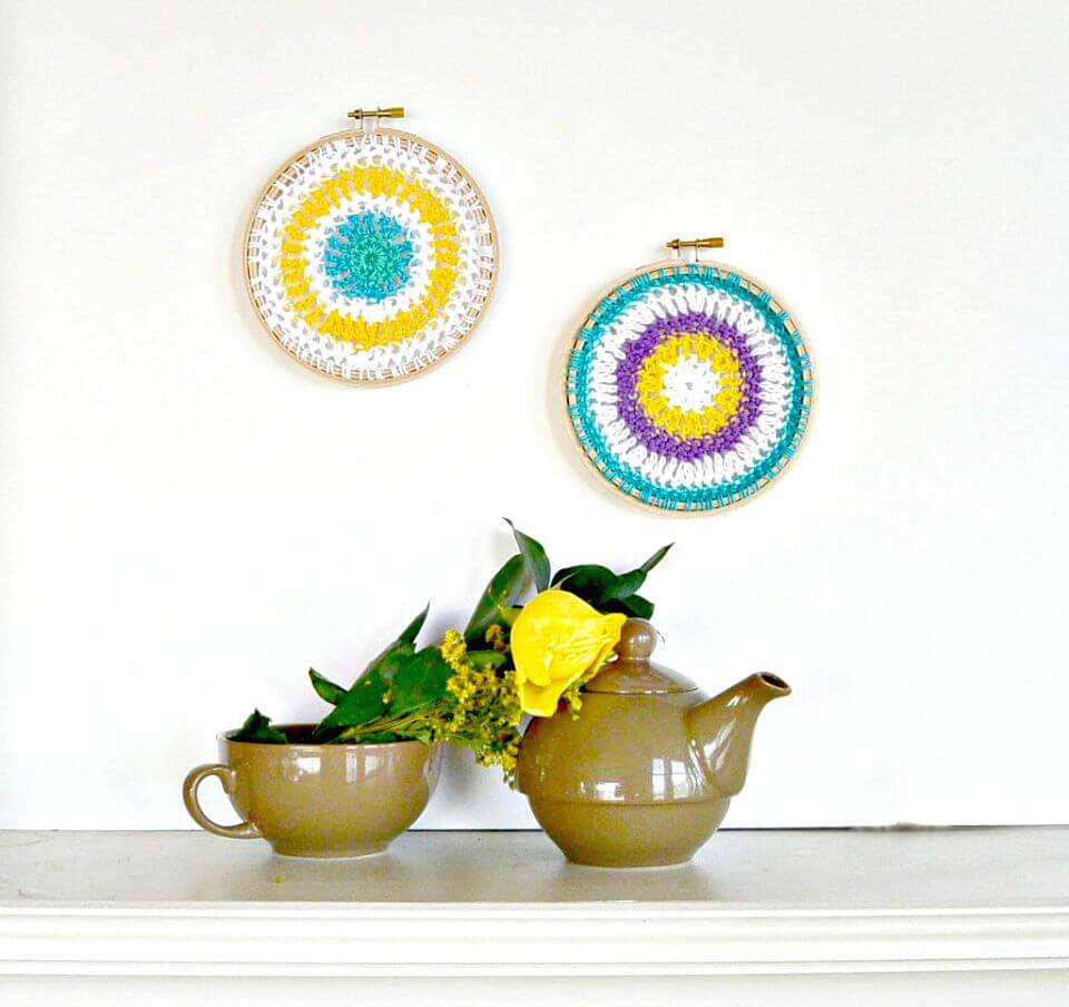 Awesome Crochet Mandala Hoops Wall Hangings