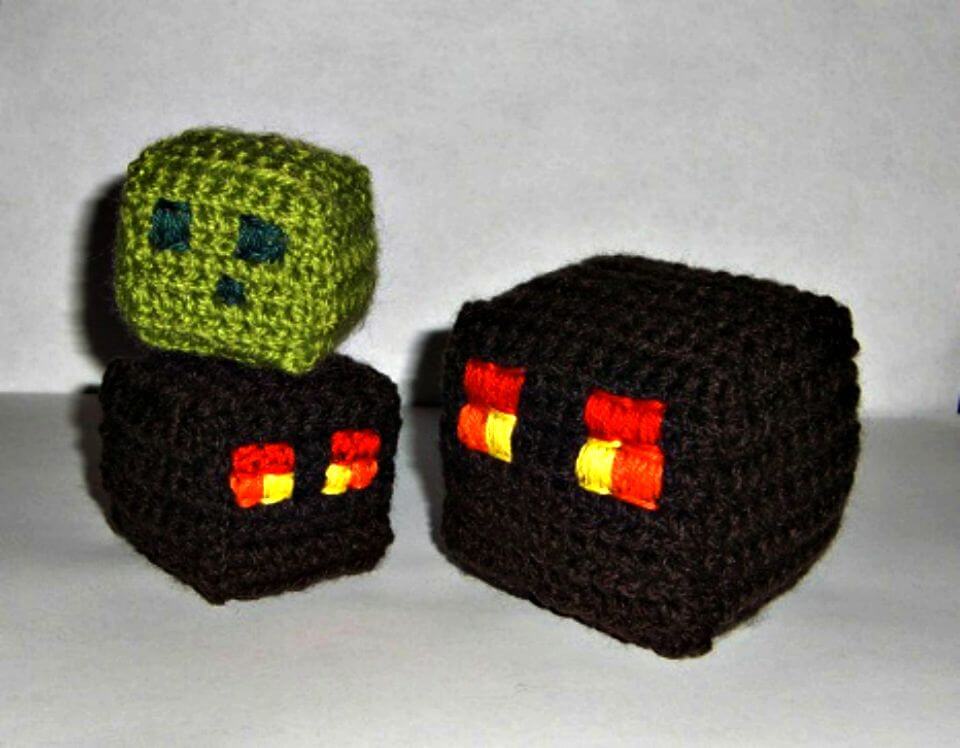 Crochet Minecraft Magma Cube and Slime Pattern