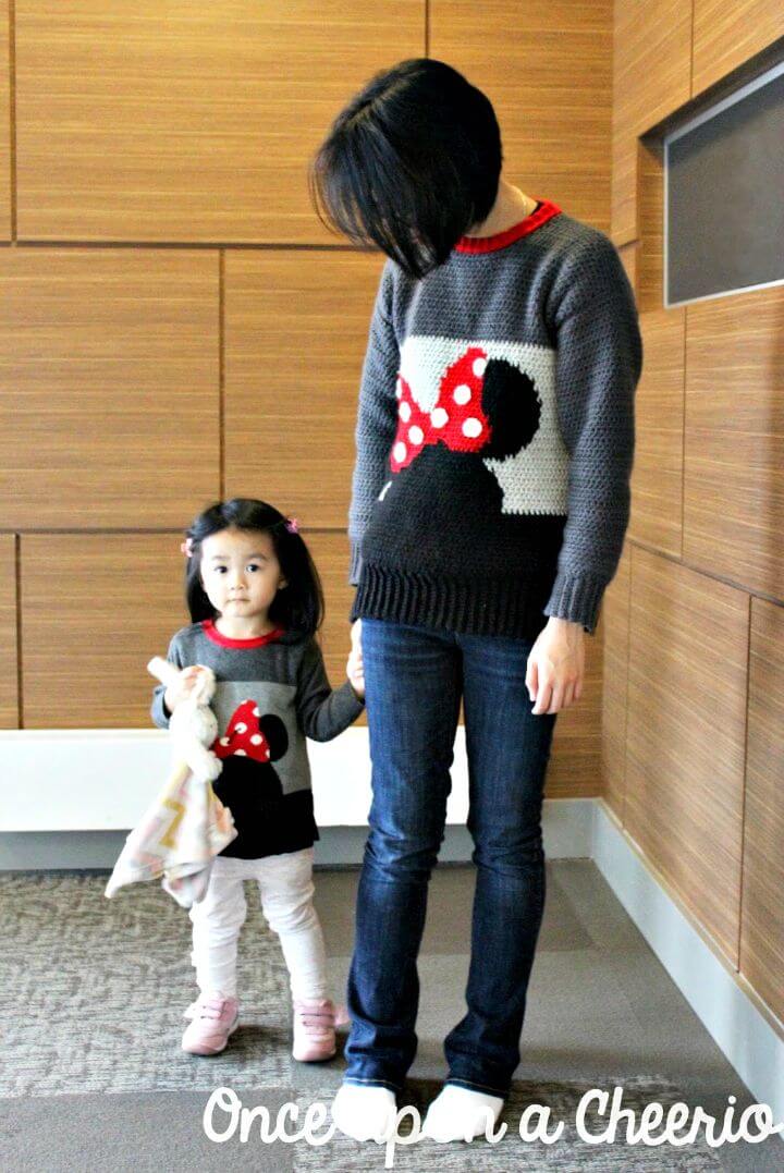 Free Crochet Minnie Mouse Sweater Pattern