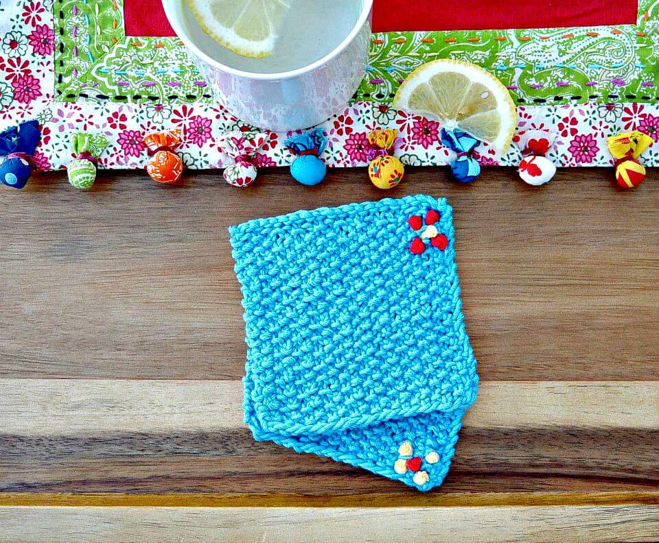 Free Crochet Seed Stitch Coasters Pattern