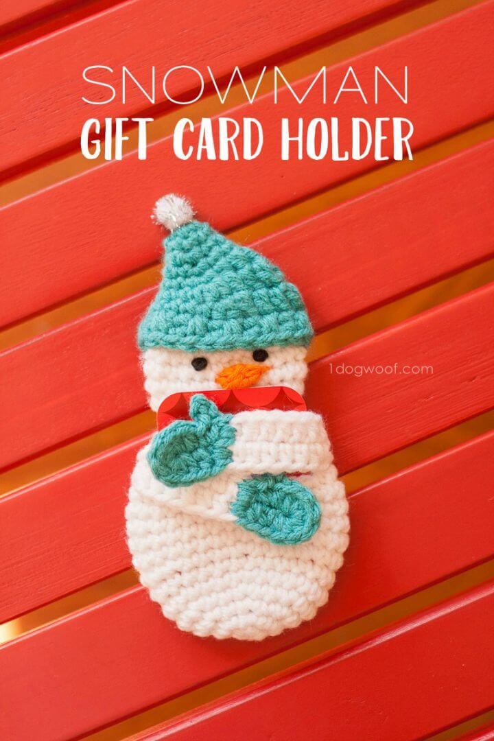 Free Crochet Snowman Gift Card Holder Pattern