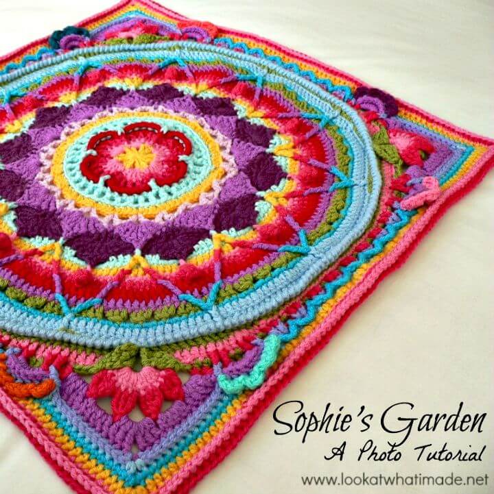 Free Crochet Sophie’s Garden Mandala Pattern