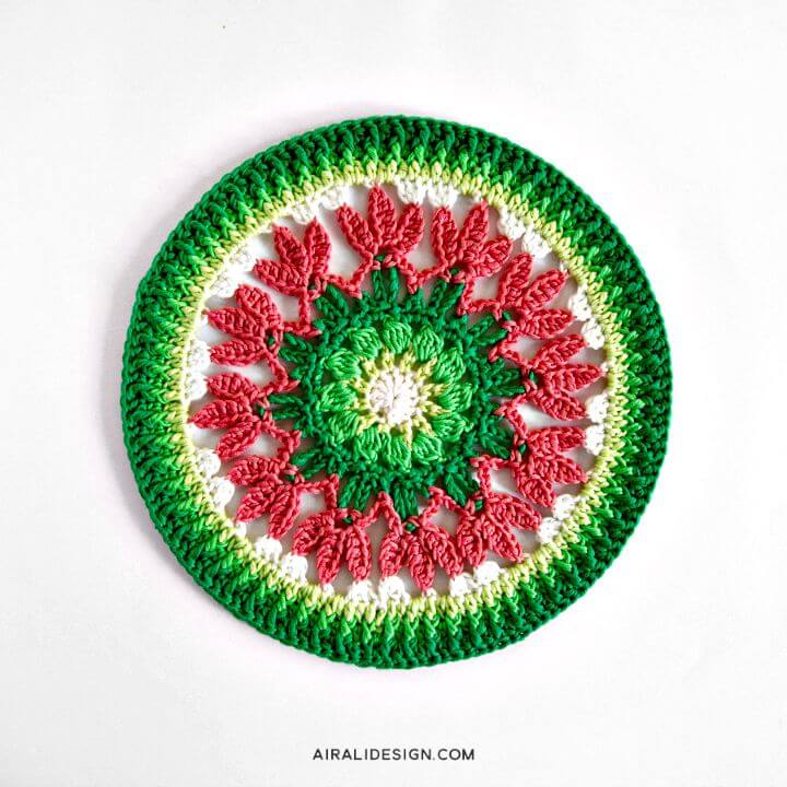 Free Crochet Spring Mandala Pattern