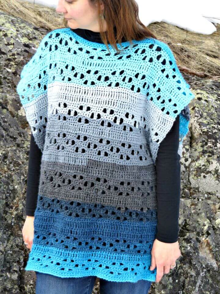 Crochet Spring Poncho - Free Pattern