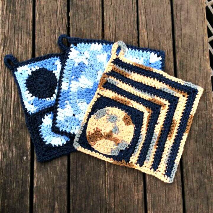 Crochet Trio Of Circle Potholders - Free Pattern