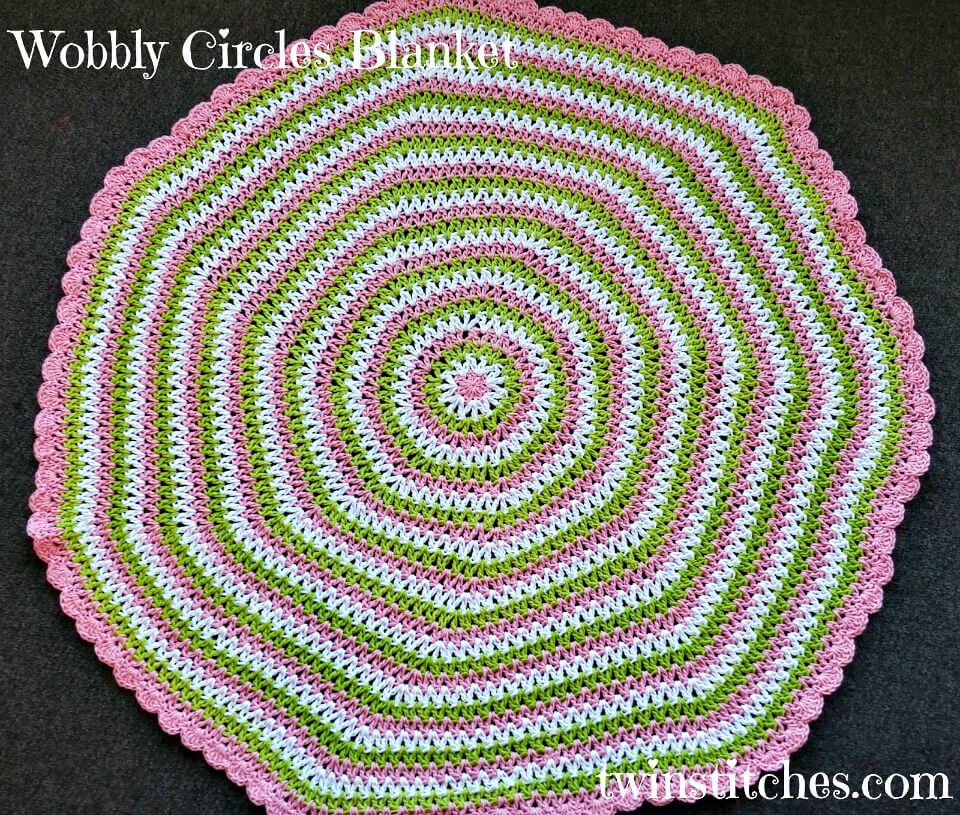 Free Crochet Wobbly Circles Blanket Pattern