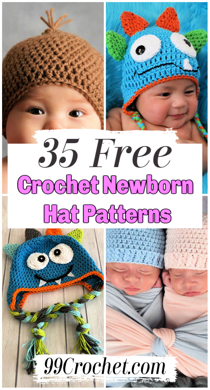 35 Free Crochet Newborn Hat Patterns