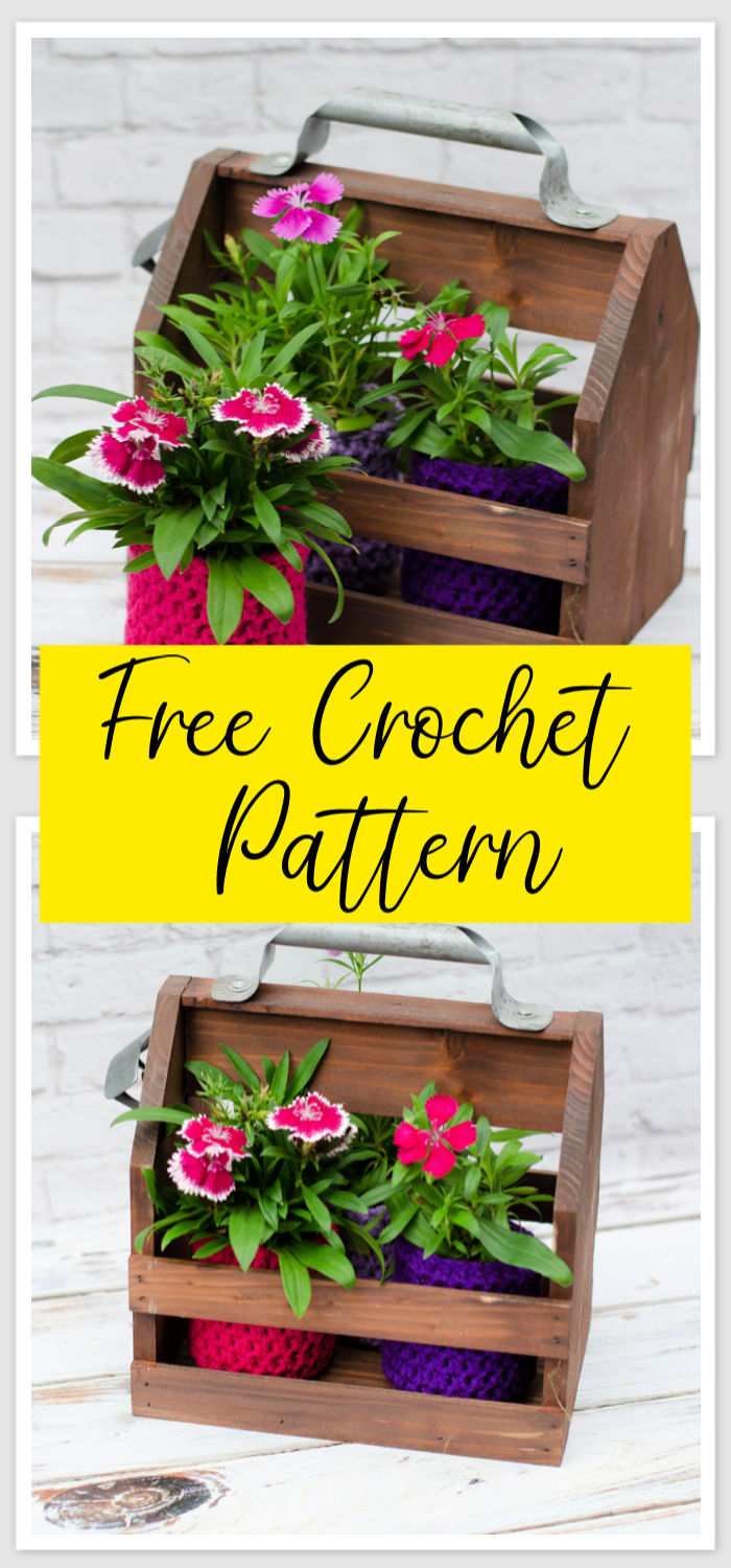 Beautiful Crochet Flower Pots Free Pattern