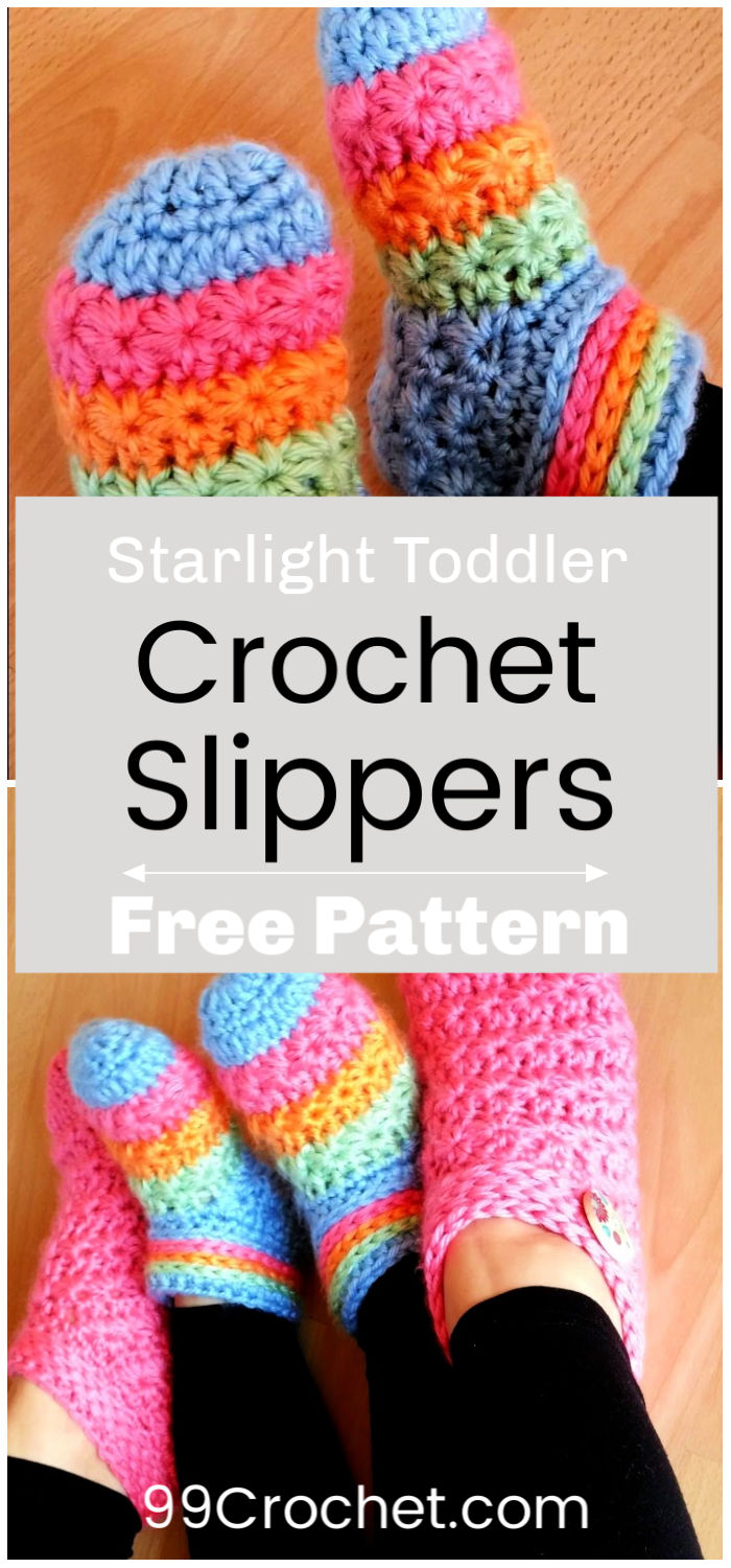 Crochet Starlight Toddler Slippers