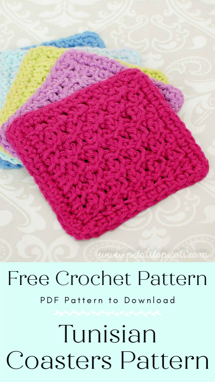 Crochet Tunisian Coasters Free Patterns