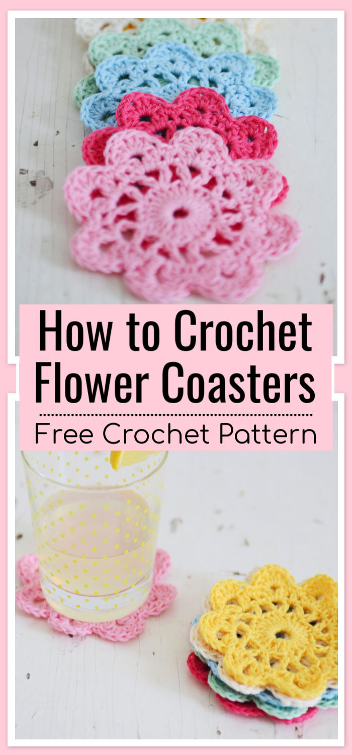 Free Crochet Flower Coasters Patterns