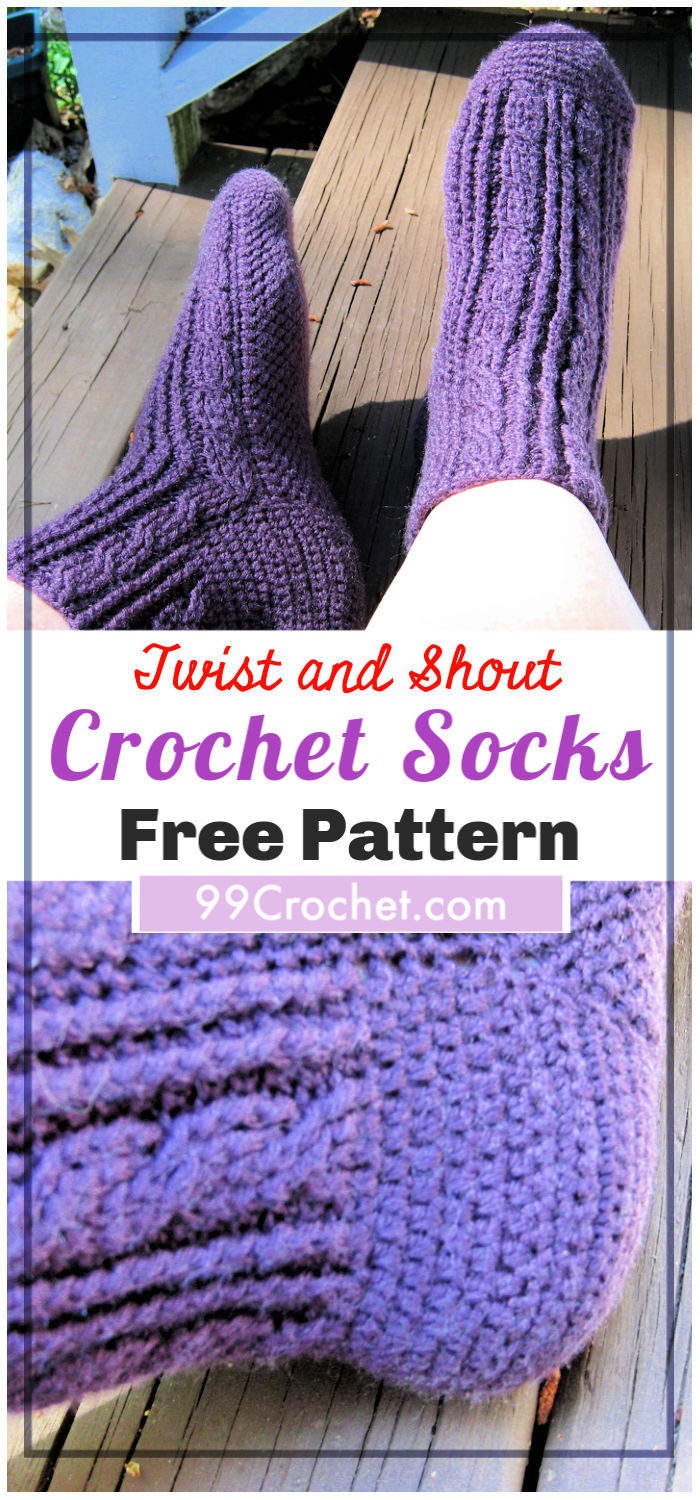 Free Crochet Twist and Shout Socks