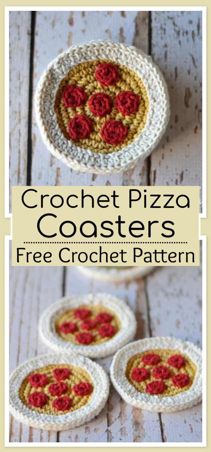 How to Crochet Pizza Coasters Free Pattern