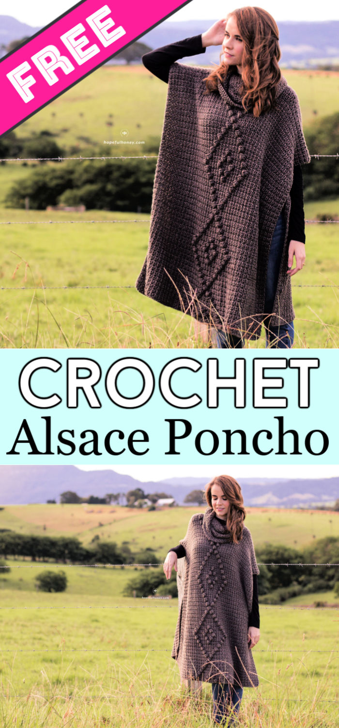 Beautiful Crochet Alsace Poncho Free Pattern