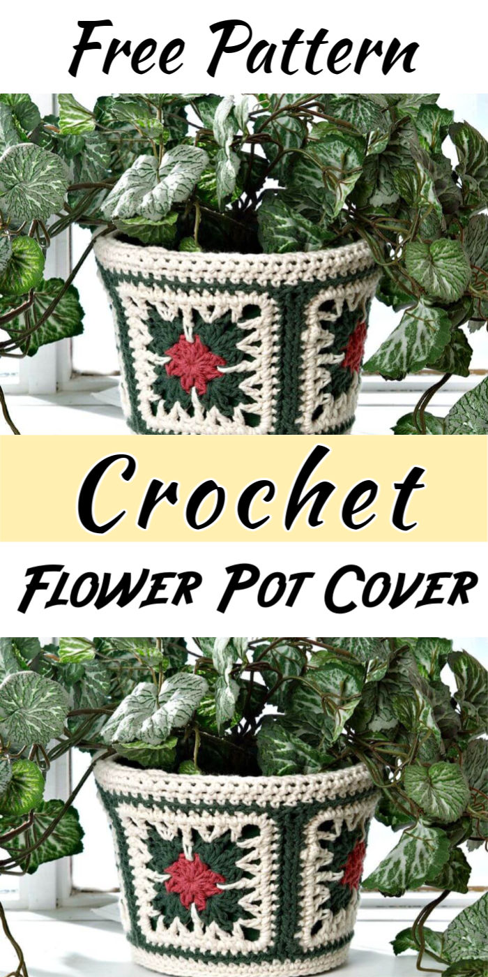 Crochet Flowerpot Cover Free Pattern
