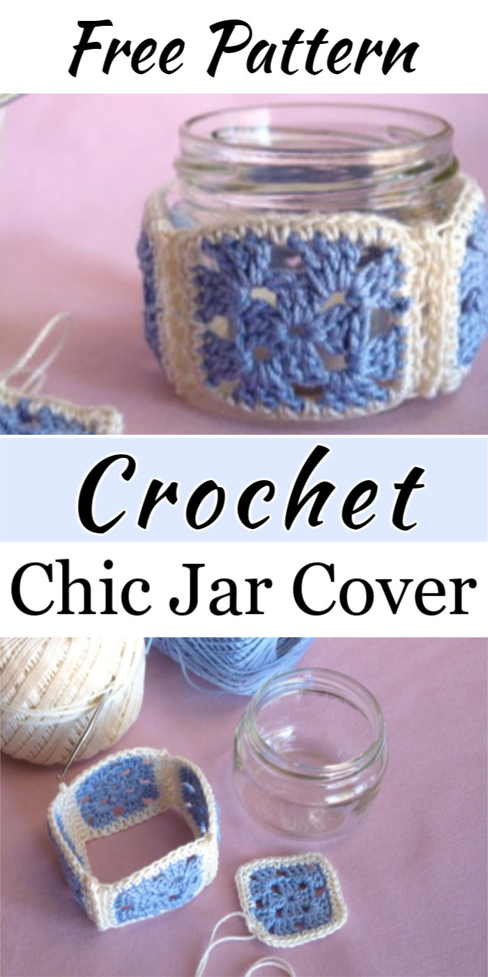 Free Crochet Country Chic Jar Cover Pattern