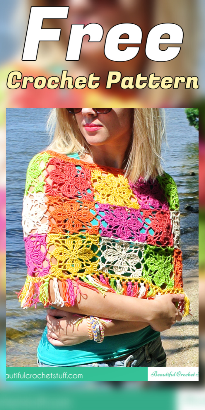 Free Crochet Summer Poncho Pattern 1