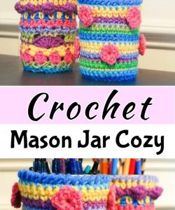 How to Crochet Mason Jar Cozy Free Pattern