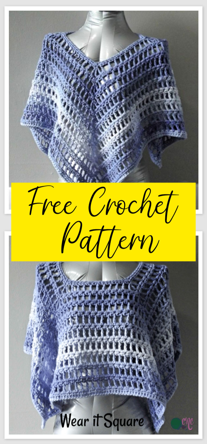 Simple to Crochet Summer Poncho Free Pattern